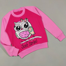ОПТОМ Детский реглан "Сова" для девочек 8,9,10,11,12 лет