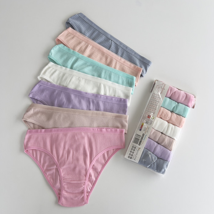 Набор трусиков неделек  рубчик- Размер: L. ( 7 шт/уп). ТМ. Nicoletta