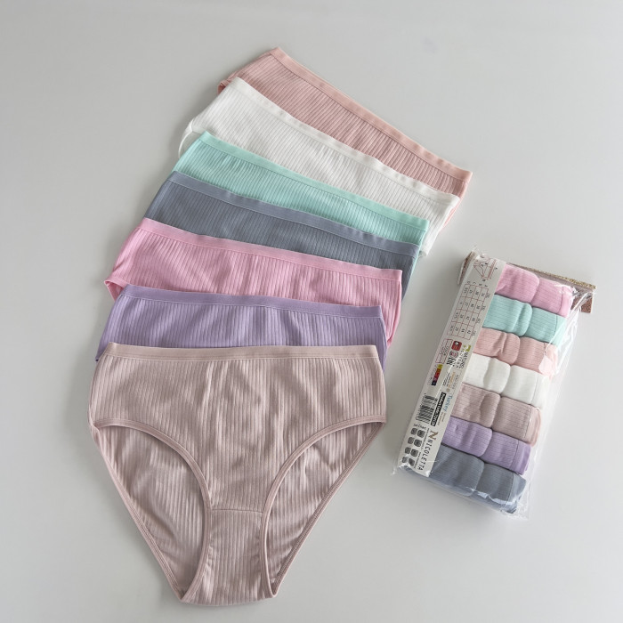 Набор трусиков неделек батал в рубчик- Размер: 4XL. ( 7 шт/уп). ТМ. Nicoletta