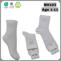 Шкарпетки бавовняні 11-12 років для дівчаток ТМ Belino (6 шт/уп) сітка