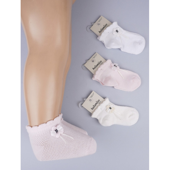 Носки хлопковые для малышей 0-6 мес сетка (6 шт/уп) ТМ.Katamino