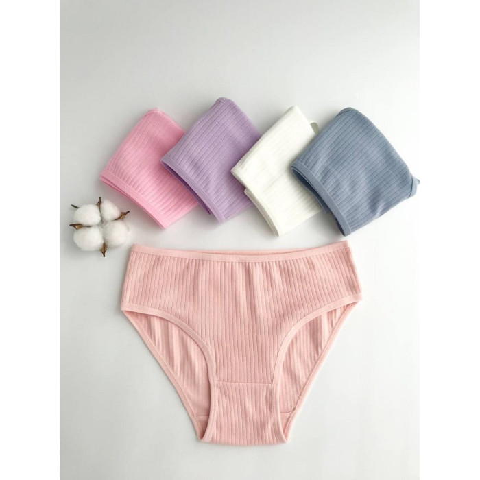Дитячі трусики рубчик дівчаток 4-5 років (5шт/уп) ТМ Nicoletta