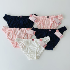 ОПТОМ. Набор женских трусов Зефирка "Dominant". Размер: S. ( 5 шт/уп). Турция.