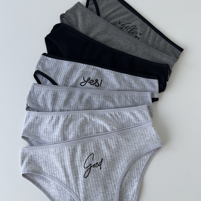 Набор трусиков неделек  рубчик- Размер: M. ( 7 шт/уп). ТМ. Nicoletta