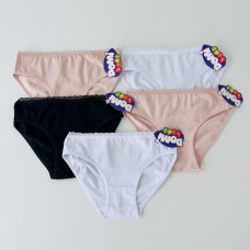 Трусы для девочек подростков хлопок 12-13 лет ТМ Domi (5 шт/уп)