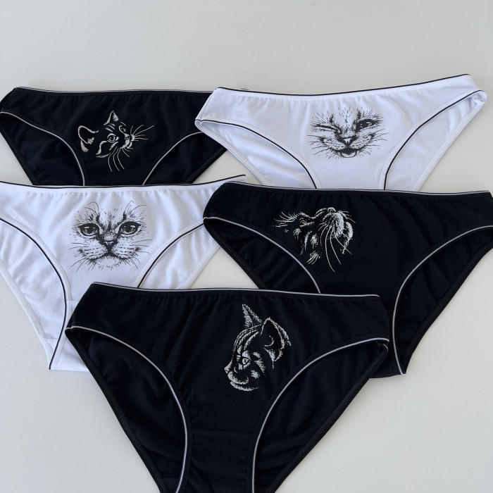 Жіночі бавовняні трусики -Розмір: 2XL. ( 5 шт/уп)