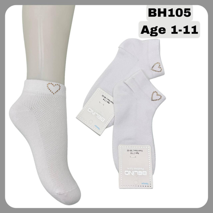 Шкарпетки бавовняні 3-4 роки для дівчаток ТМ Belino (6 шт/уп) сітка