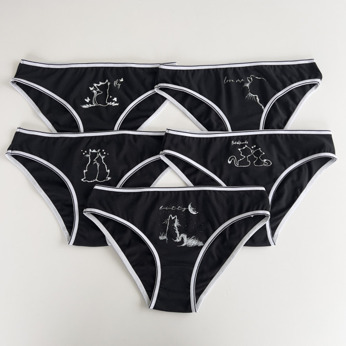 Жіночі бавовняні трусики -Розмір: 2XL. ( 5 шт/уп)