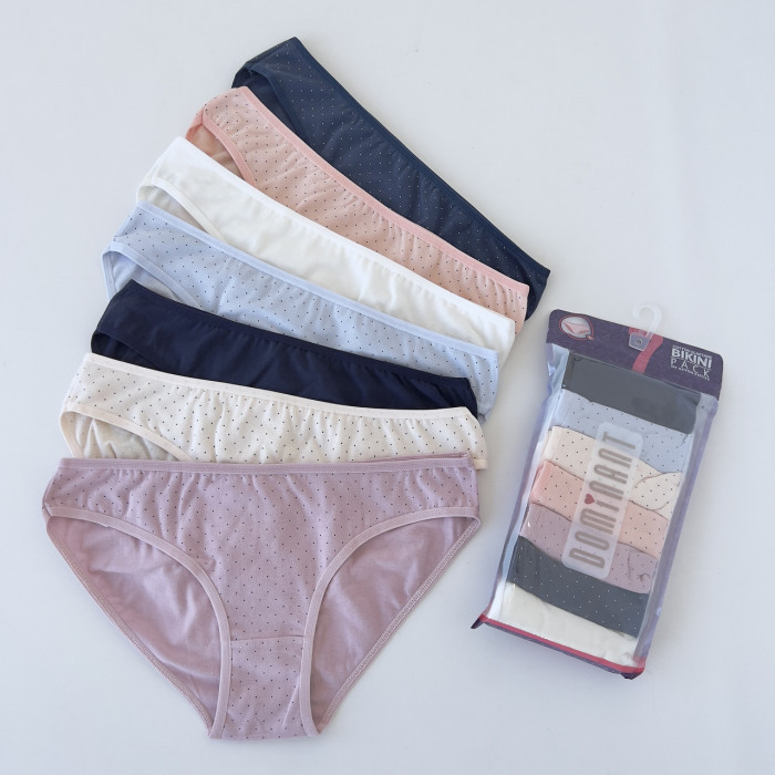 ОПТОМ. Набір жіночих трусів "Dominant" Розмір: M. ( 7 шт/уп). Туреччина.