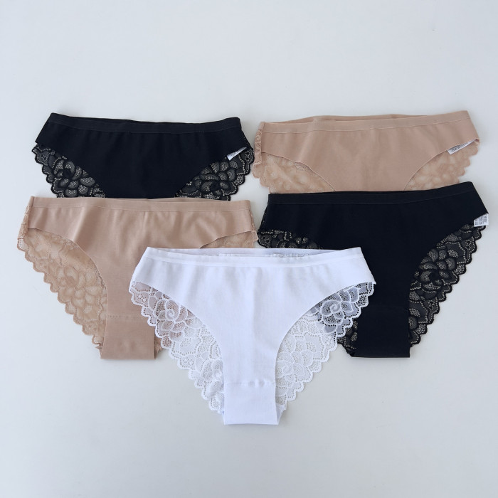 Жіночі бавовняні трусики -Розмір: L. ( 5 шт/уп)