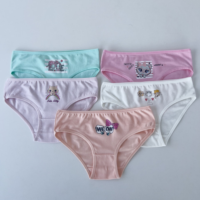 Детские трусики для девочек 6-7 лет (5шт/уп) ТМ Nicoletta