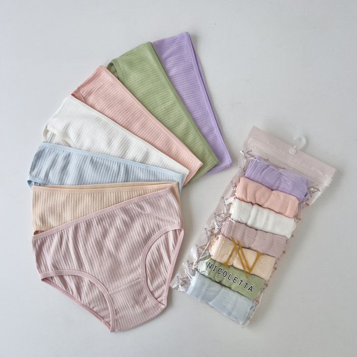Набор детских трусиков неделек 14-15 лет рубчик ( 7шт/уп ) ТМ Nicoletta