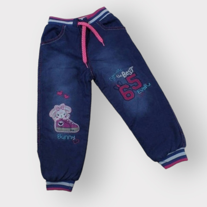 ОПТОМ Джинсы утепленные для девочек на МАХРЕ 2,3,4,5,6 лет.