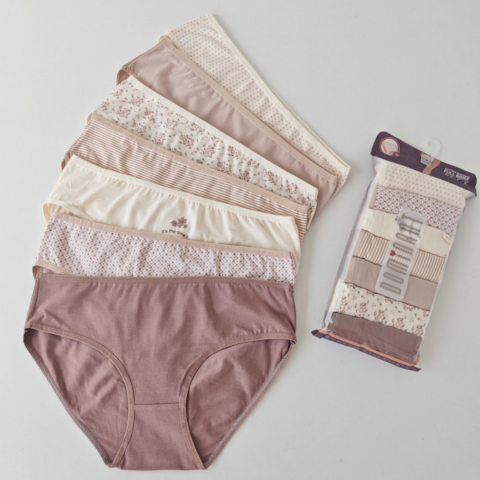 ОПТОМ. Набір жіночих трусів "Dominant" бікіні. Розмір: XL. ( 7 шт/уп). Туреччина.