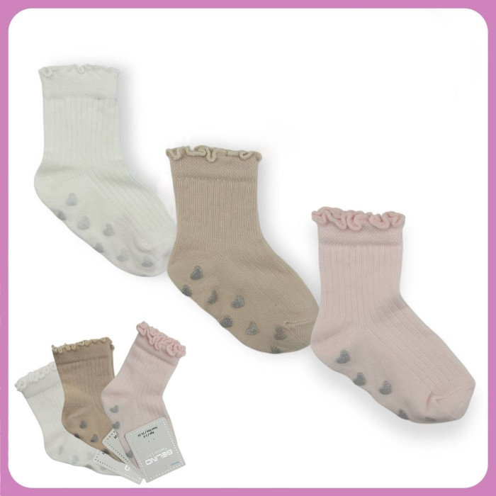 Носки хлопковые 0-1 года для девочек ТМ Belino (6 шт/уп)