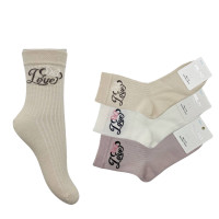 Шкарпетки бавовняні 5-6 років для дівчаток ТМ Belino (6 шт/уп)