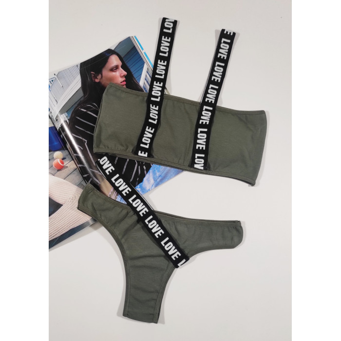 Комплект жіночий бюстгальтер чашка B на тонкому поролоні + трусики "DOMINANT" розмір 70