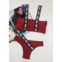 Комплект жіночий бюстгальтер чашка B на тонкому поролоні + трусики "DOMINANT" розмір 70