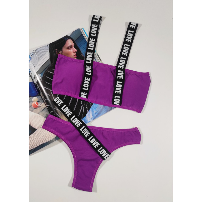 Комплект женский бюстгальтер чашка B на тонком поролоне + трусики "DOMINANT"размер 75