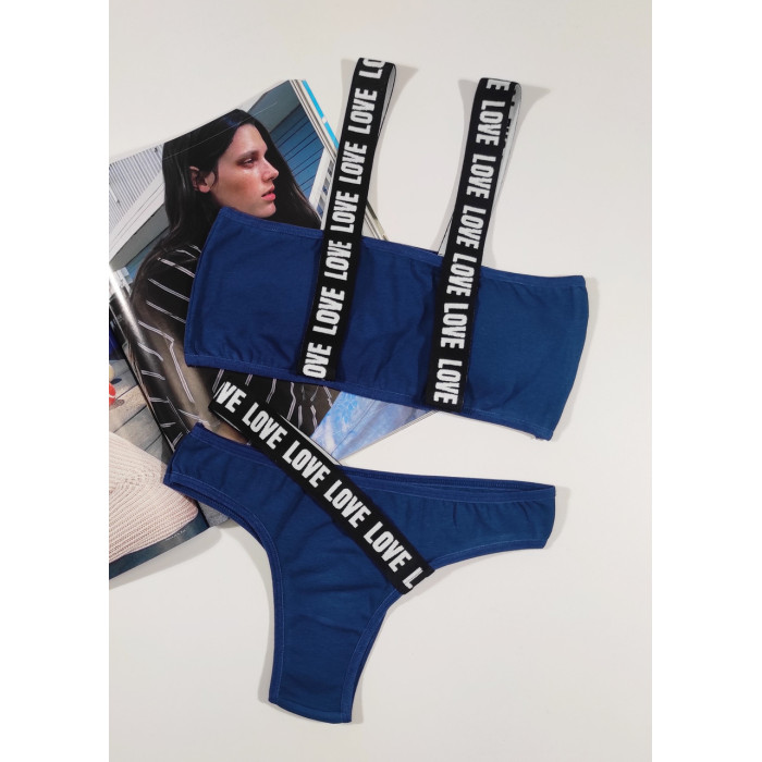 Комплект жіночий бюстгальтер чашка B на тонкому поролоні + трусики "DOMINANT" розмір 75