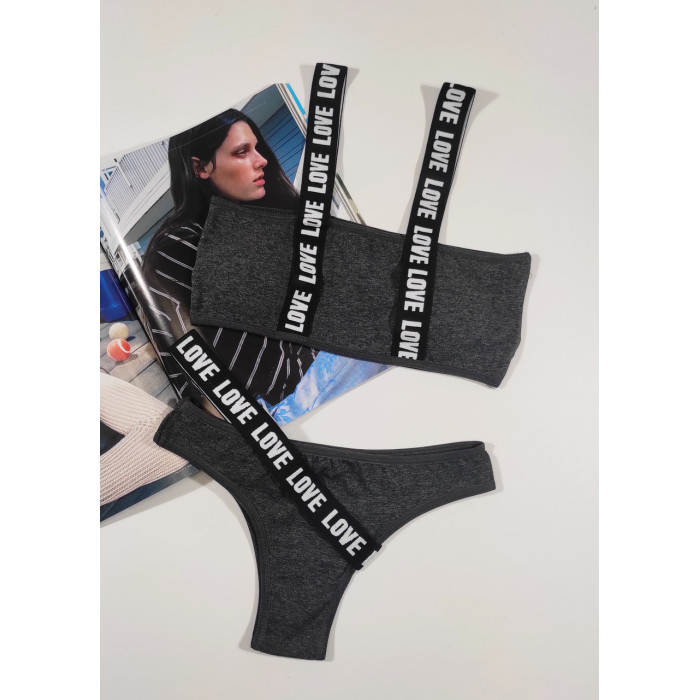 Комплект жіночий бюстгальтер чашка B на тонкому поролоні + трусики "DOMINANT" розмір 70