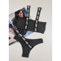 Комплект жіночий бюстгальтер чашка B на тонкому поролоні + трусики "DOMINANT" розмір 75