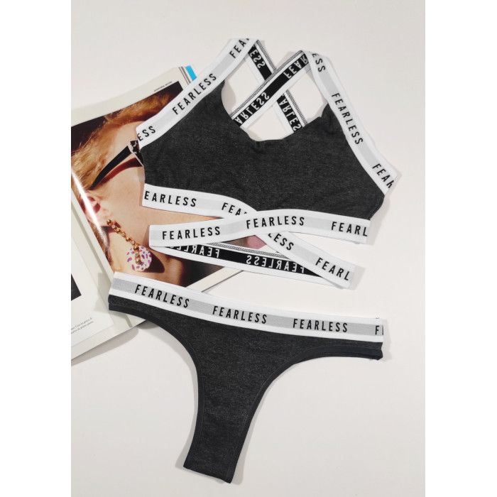 Комплект жіночий бюстгальтер чашка B на тонкому поролоні + трусики "DOMINANT" розмір 80