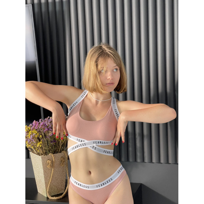 Комплект жіночий бюстгальтер чашка B на тонкому поролоні + трусики "DOMINANT" розмір 80