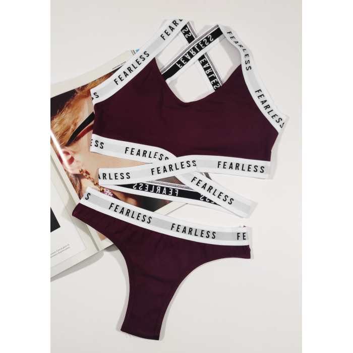 Комплект жіночий бюстгальтер чашка B на тонкому поролоні + трусики "DOMINANT" розмір 70