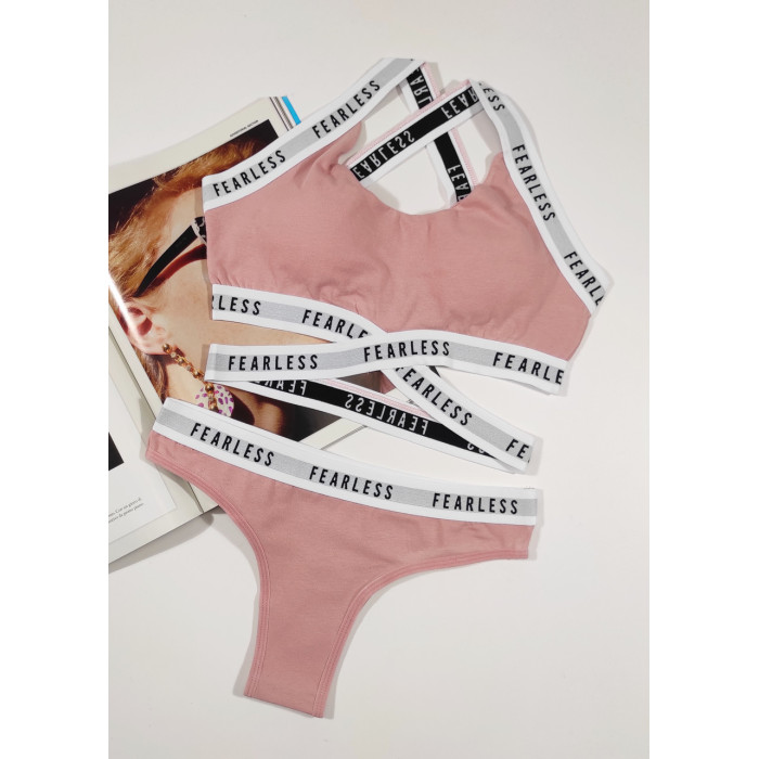 Комплект жіночий бюстгальтер чашка B на тонкому поролоні + трусики "DOMINANT" розмір 80