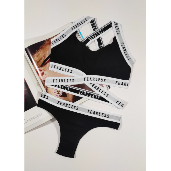 Комплект жіночий бюстгальтер чашка B на тонкому поролоні + трусики "DOMINANT" розмір 80