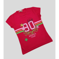 ОПТОМ Футболка для девочек 8,9,10,11,12 лет "90" малина