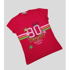 ОПТОМ Футболка для девочек 8,9,10,11,12 лет "90" малина