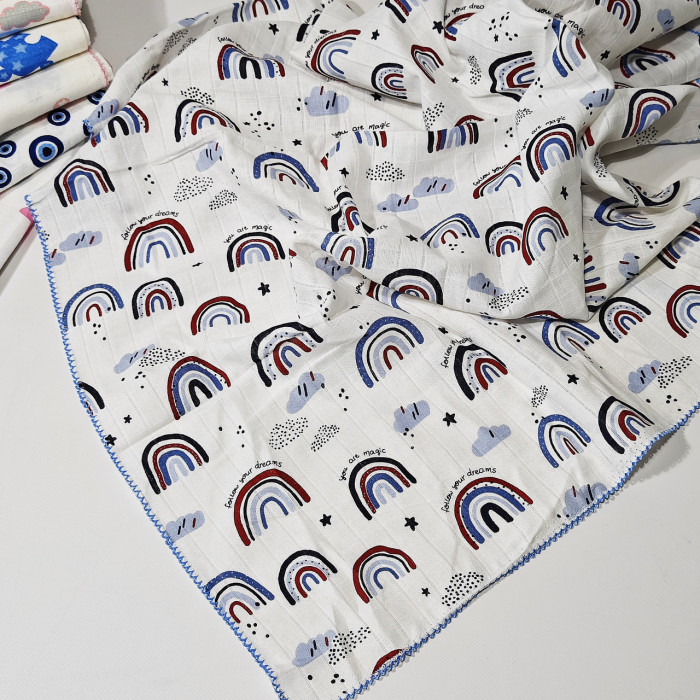 Пеленка детская муслин однослойная  77*90 см