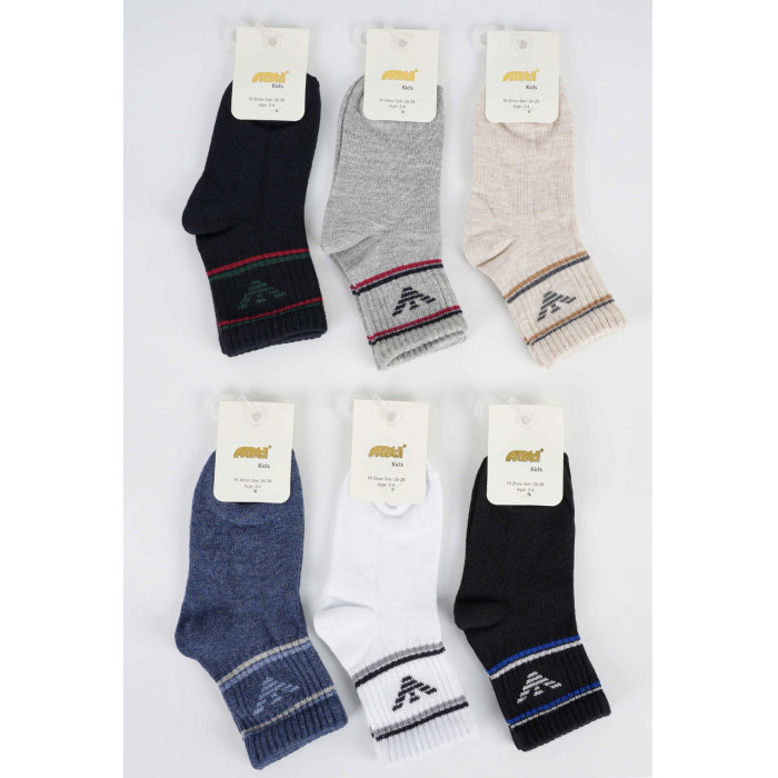 Бавовняні шкарпетки для хлопчиків 5-6 років ТМ Katamino (6 шт/уп)