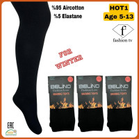 Термо колготки (чорний) 9-10 років  TM Belino (3 шт/уп)