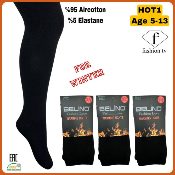 Термо колготки (черный) 9-10 лет TM Belino (3 шт/уп)