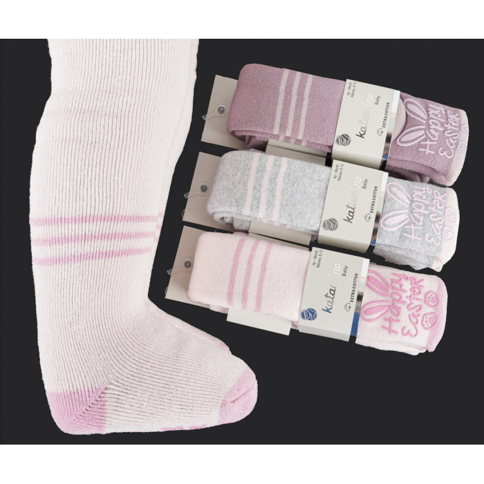 Махровые колготки для малышей 6-12 мес с тормозами ТМ Arti (3 шт/уп) 35099