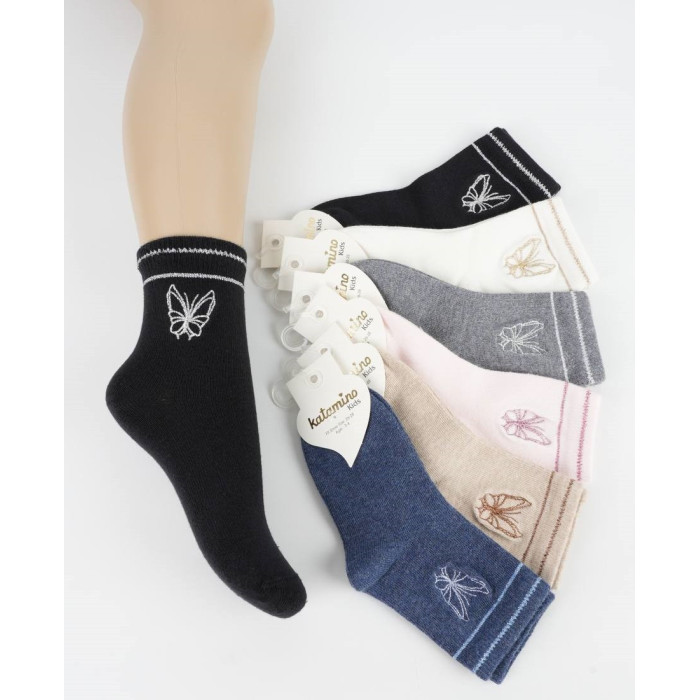 Шкарпетки бавовняні 11-12 років для дівчаток ТМ ARTI (6 шт/уп) 22212